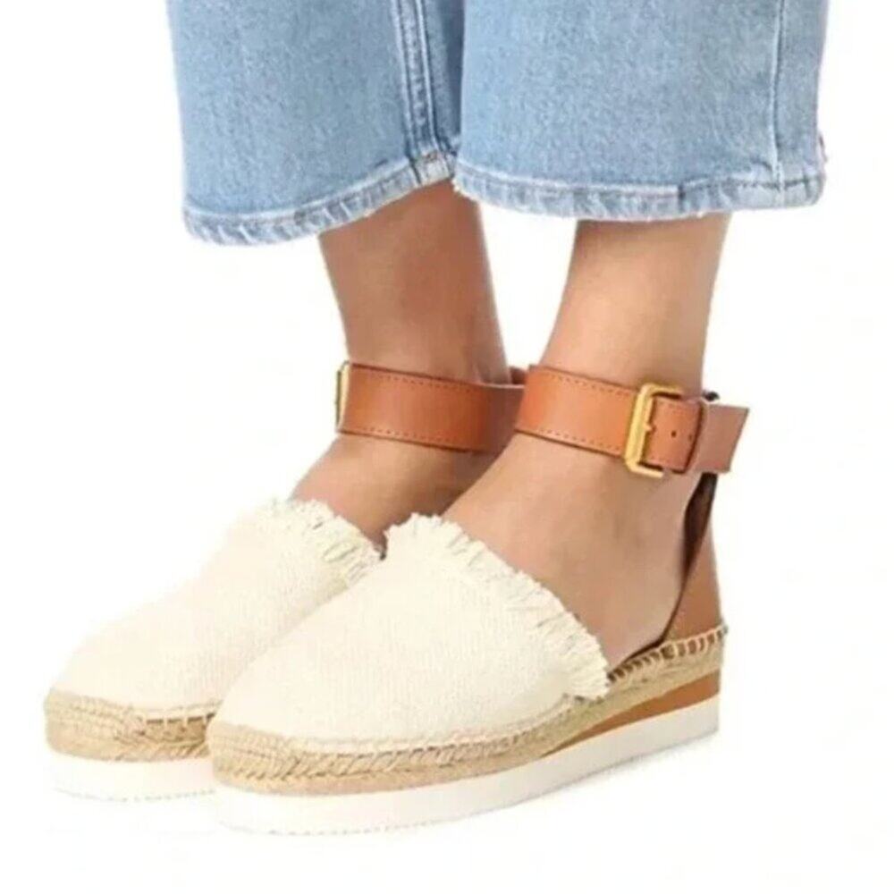 See By Chloe Glyn Espadrille in Latte size 7.5